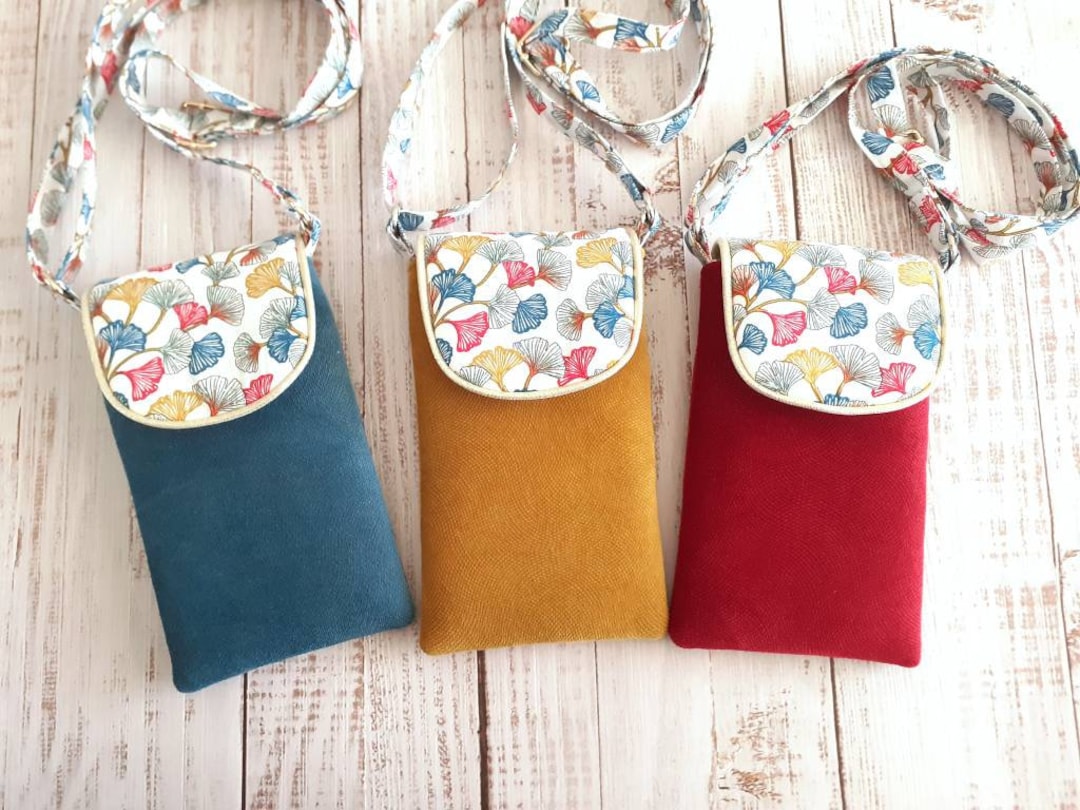 Pochette t?�l?�phone portable avec bandouli?�re reglable pour smartphone ou iPhone matelass?� en 