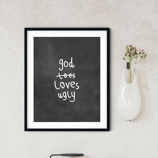 God Loves Ugly Atmosphere Print | Hip Hop Download Wall Art | Slug Ant Atmosphere Instant Download | Underground Hip Hop Art Print | DIY Art