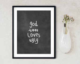 god loves ugly hoodie