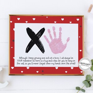 XO Valentijnsdag handafdruk aandenken | Knuffels en kusjes XO handafdrukkunstproject voor kinderen | Valentijnsdag aandenken gedicht | DIY-knutsels voor kinderen
