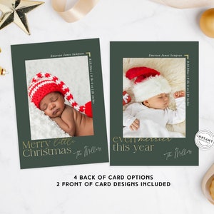 Annuncio di nascita di Natale Biglietto di auguri / Natale / Biglietto di Natale per neonato Anno in revisione / Biglietto di Natale carino stampabile fai da te / Natale per il nuovo bambino