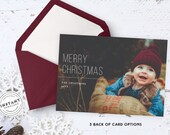 Modern Christmas Card Editable Template | Photos Christmas Card | Family Christmas Card Family Recap Year | Printable Photos Xmas Card DIY