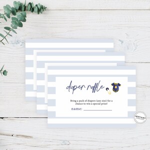 Navy Police Baby Shower Diaper Raffle | Download Boy Cop Baby Shower | DIY Police Themed Baby Shower | Baby Shower Diaper Raffle Print
