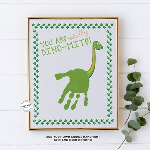 You Are DINO mite Handabdruck | Handabdruck Andenken für Großeltern | Handabdruck Andenken Handwerk | Dinosaurier Danke | Handabdruck Geburtstag