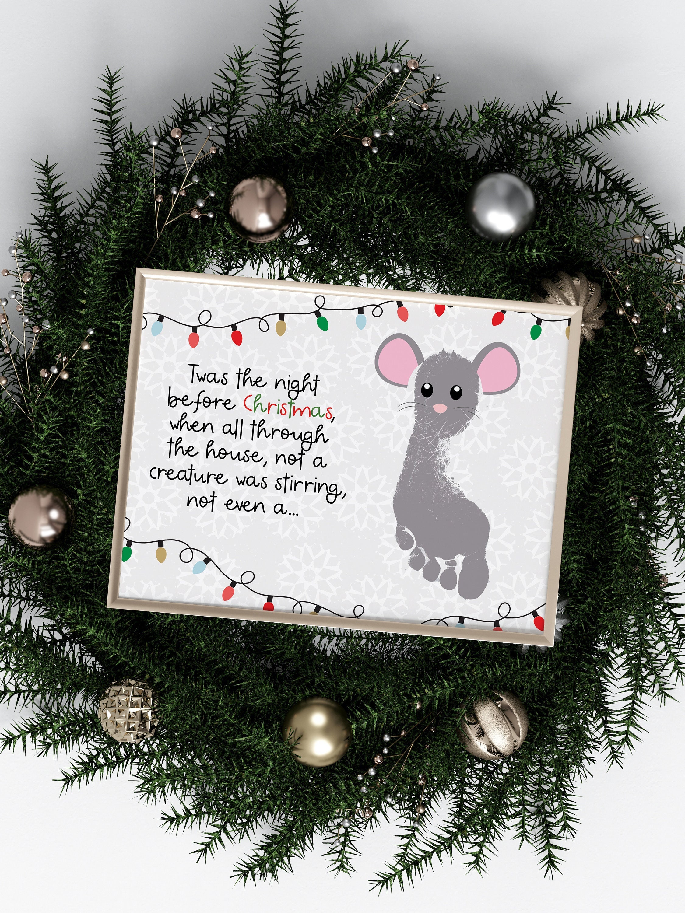 twas the night before christmas footprint craft | christmas