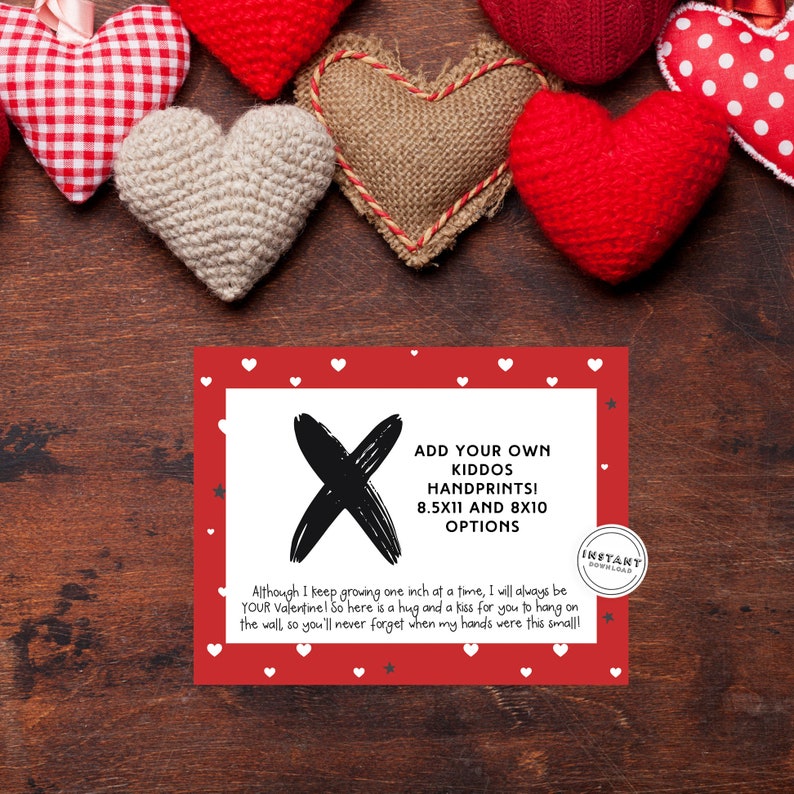 XO Valentine's Day Handprint Keepsake | Hugs and Kisses XO Handprint ...