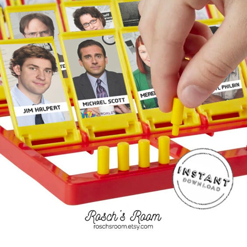 The Office Guess Who Printable Template Unique Party Games | Etsy