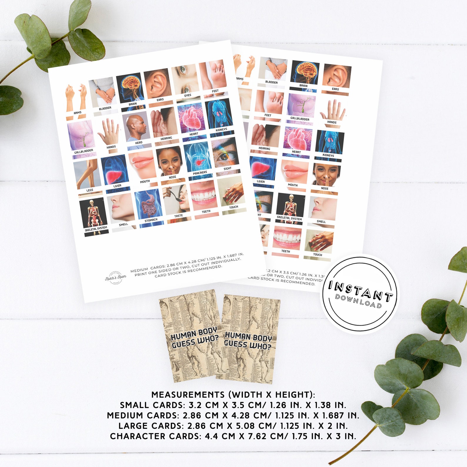 Human Body Guess Who Printable Template | Gather Round Homeschool ...