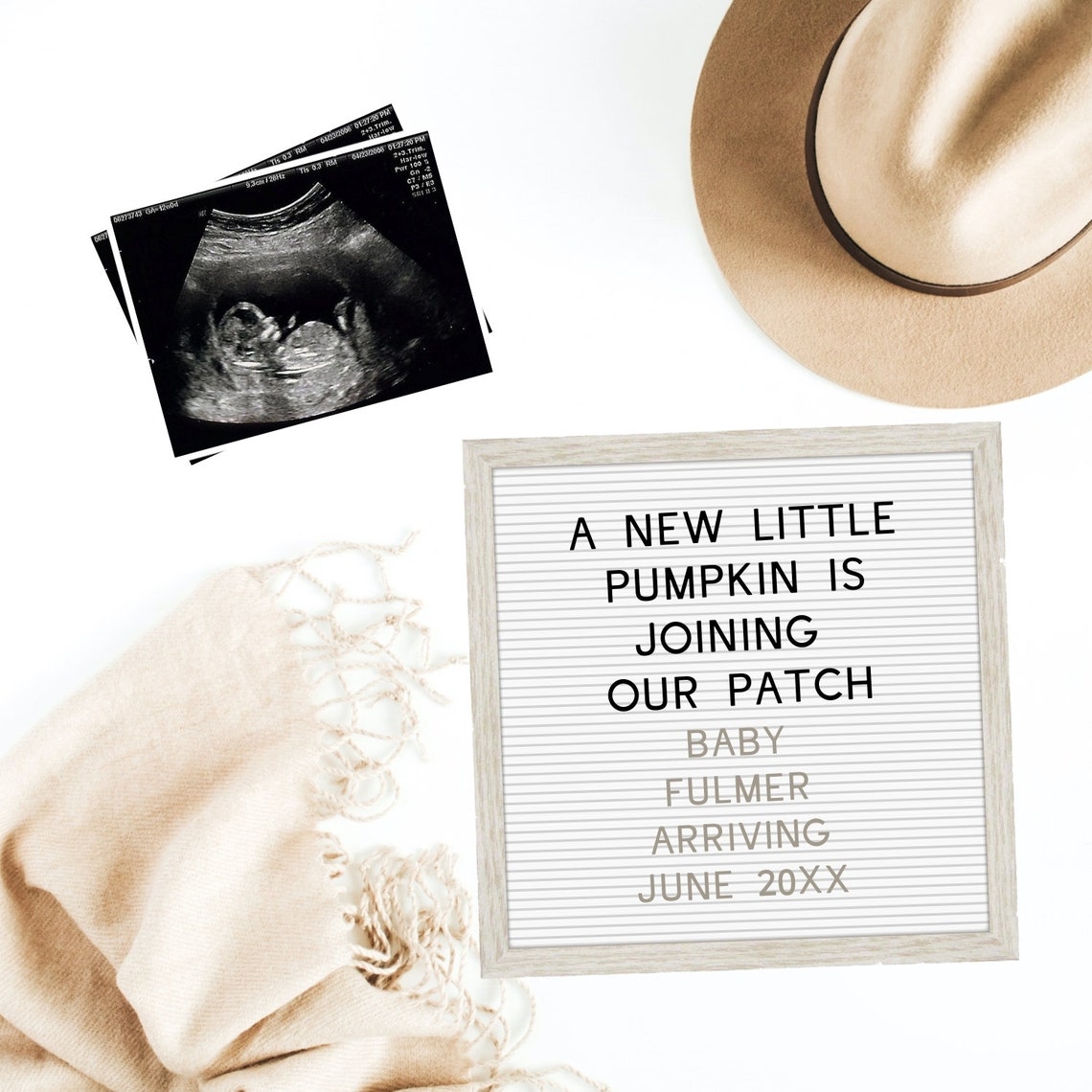 Instagram Pregnancy Announcement Post for the Fall Minimalist Etsy