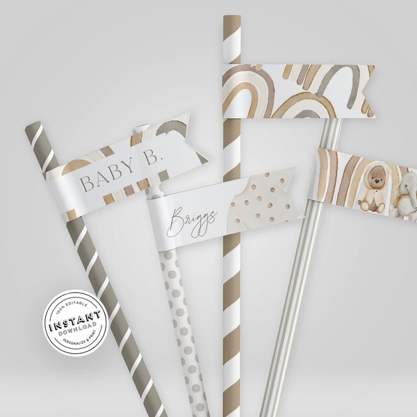 Printable Straw Flag - Etsy