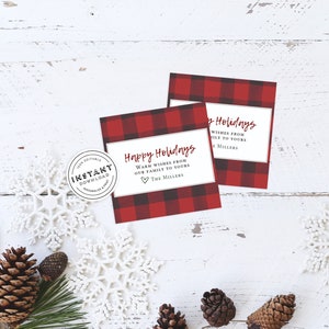 Buffalo Plaid Christmas Gift Tag | DIY Holiday Gift Tags | Rustic ...