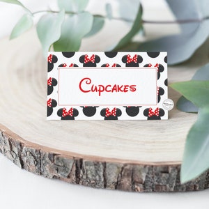Oh Twodles Place Card or Food Tent | Editable Birthday Party Tent Card | Oh Twodles Red Bow Decor | DIY twodles theme escort card food tent