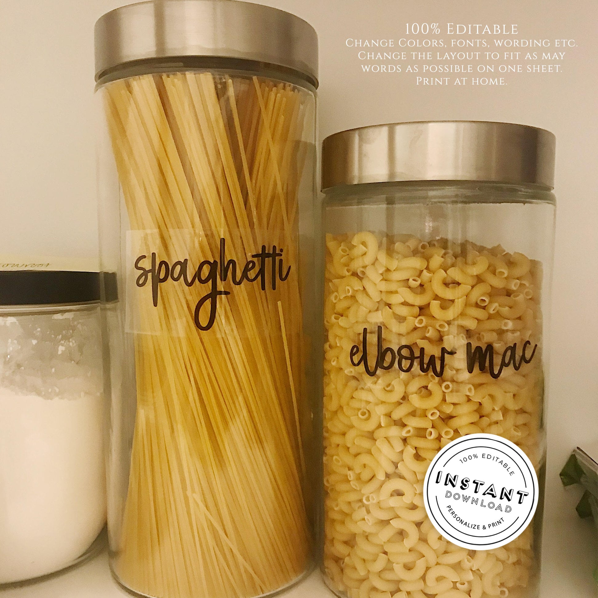 Plantilla de etiquetas de despensa / Etiquetas imprimibles DIY para cocina  / Despensa de granja imprimible / Etiqueta de despensa de cocina de granja  Boho imprimible - Etsy México, image size:1944x1945