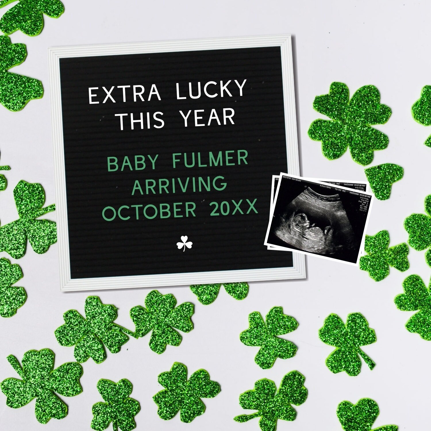 St. Patricks Day Pregnancy Announcement Social Media | Etsy