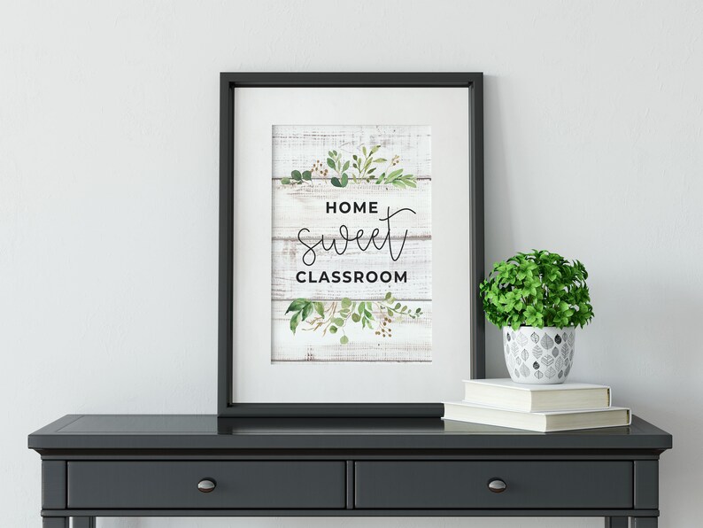 Home Sweet Classroom Farmhouse Teacher Poster | Classroom Wall Art ...