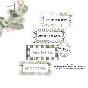 Farmhouse Classroom 1.8x4, 1x4, 2.25x4.25 Bin Labels Modern Farmhouse Teacher Decor Editable Bin Labels DL Classroom Decor Fixer Upper image 2