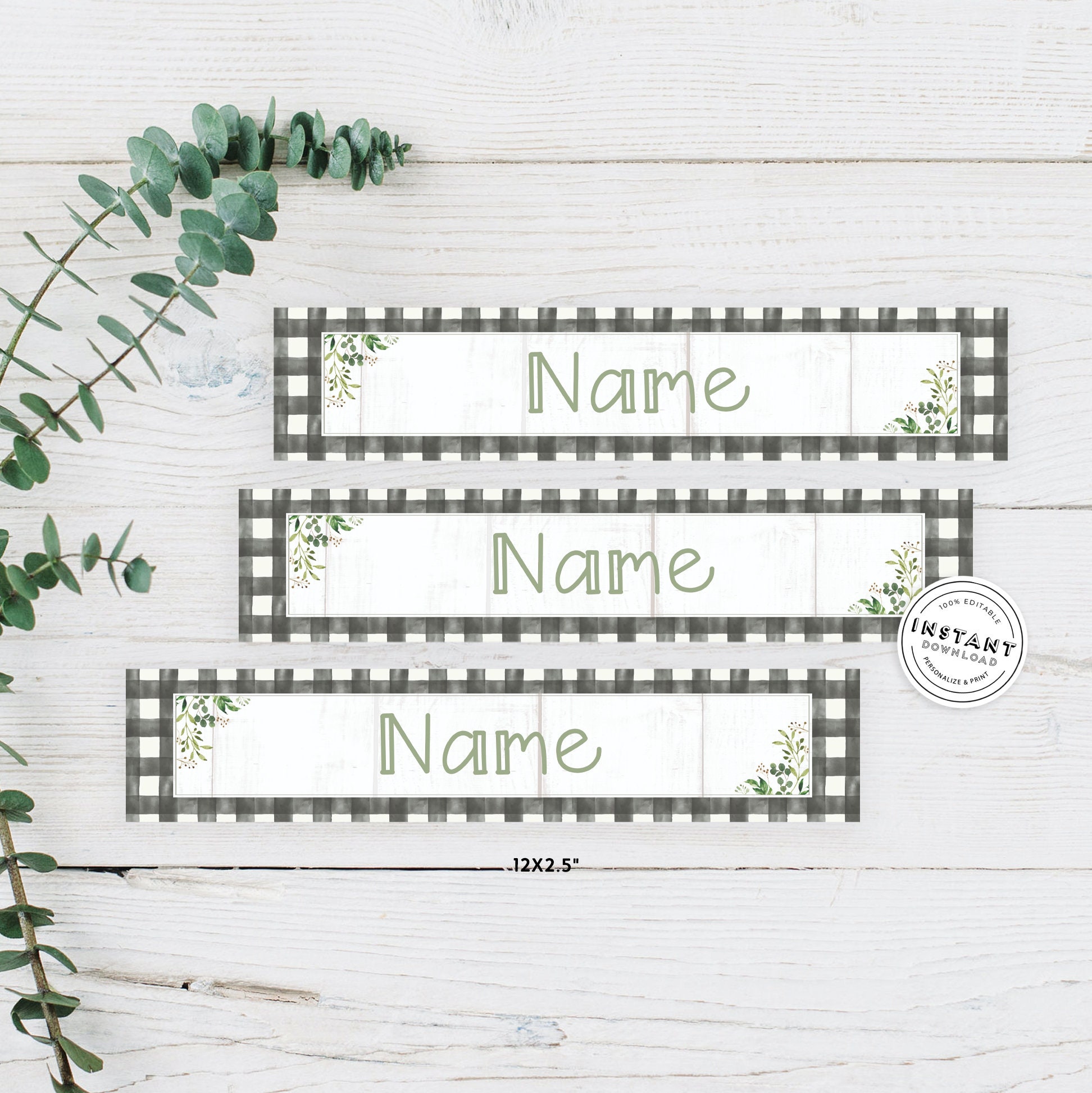 Farmhouse Classroom Desk Name Modern Farmhouse Teacher Etsy