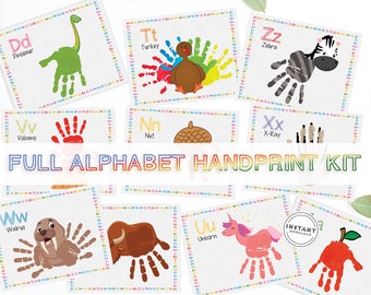 Alphabet Handprint Craft | Preschool Alphabet Activity | Kindergarten Handprint Craft Letters | Letter Learning Keepsake | Handprint Letters