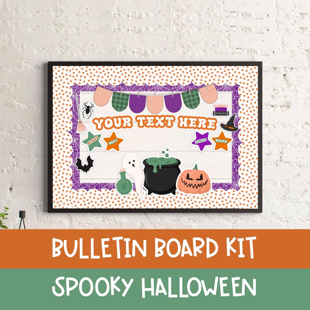 Halloween Bulletin Board Kit Bulletin Board Borders, Decor, Letters ...