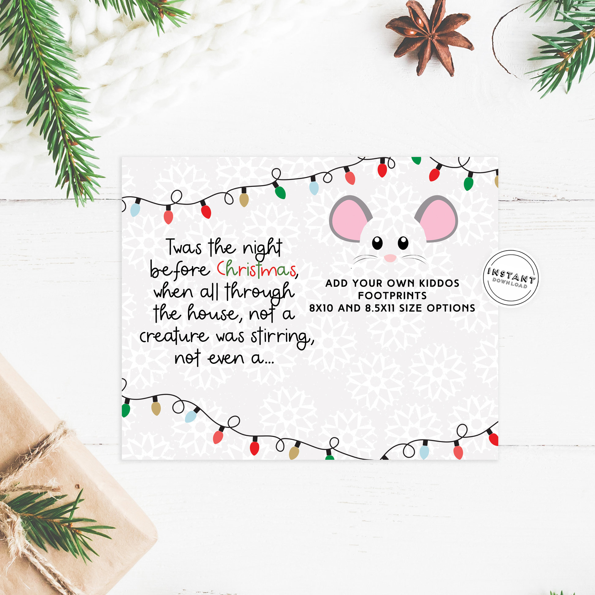 twas the night before christmas footprint craft | christmas