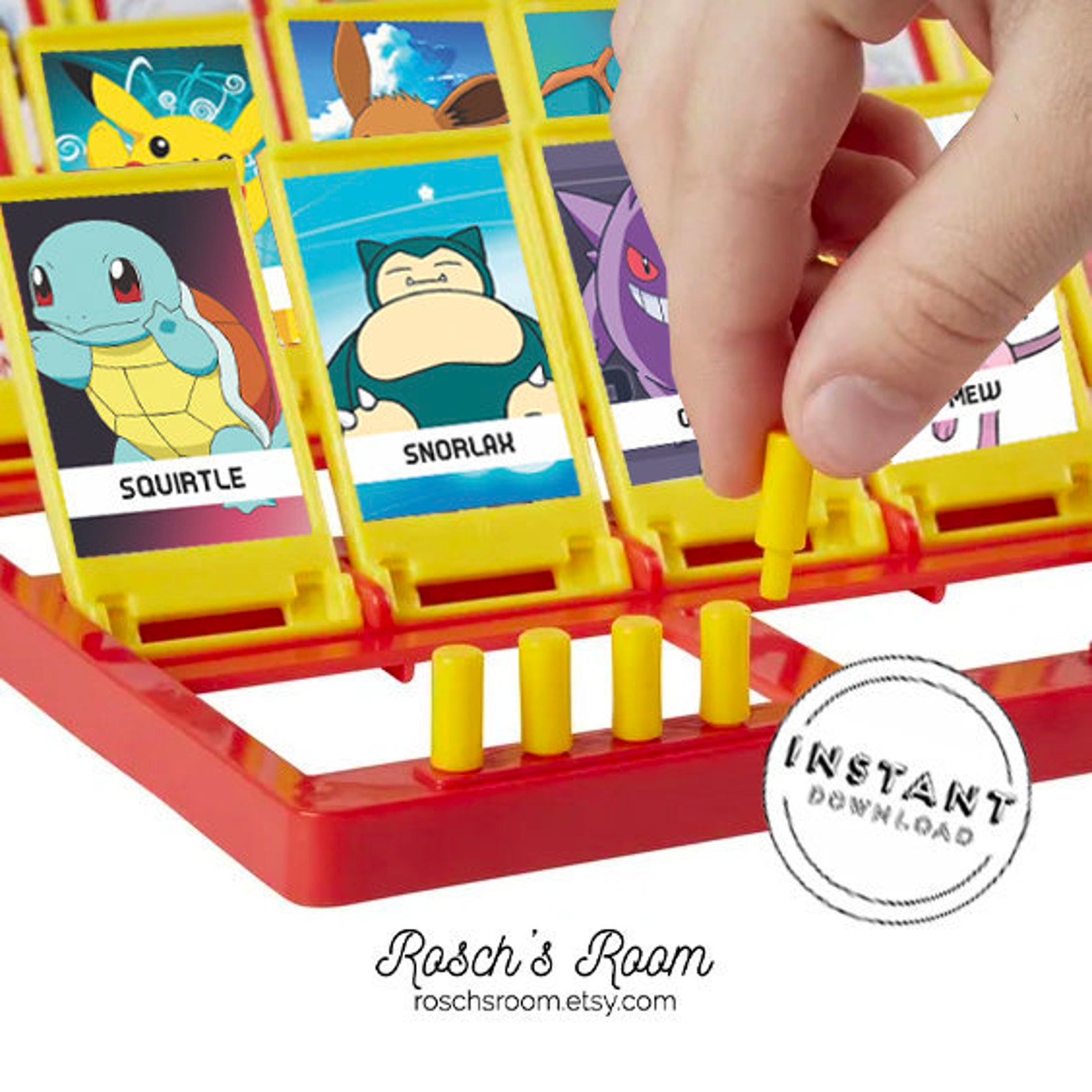 Pokemon Guess Who Printable Template Family Game Night | Etsy