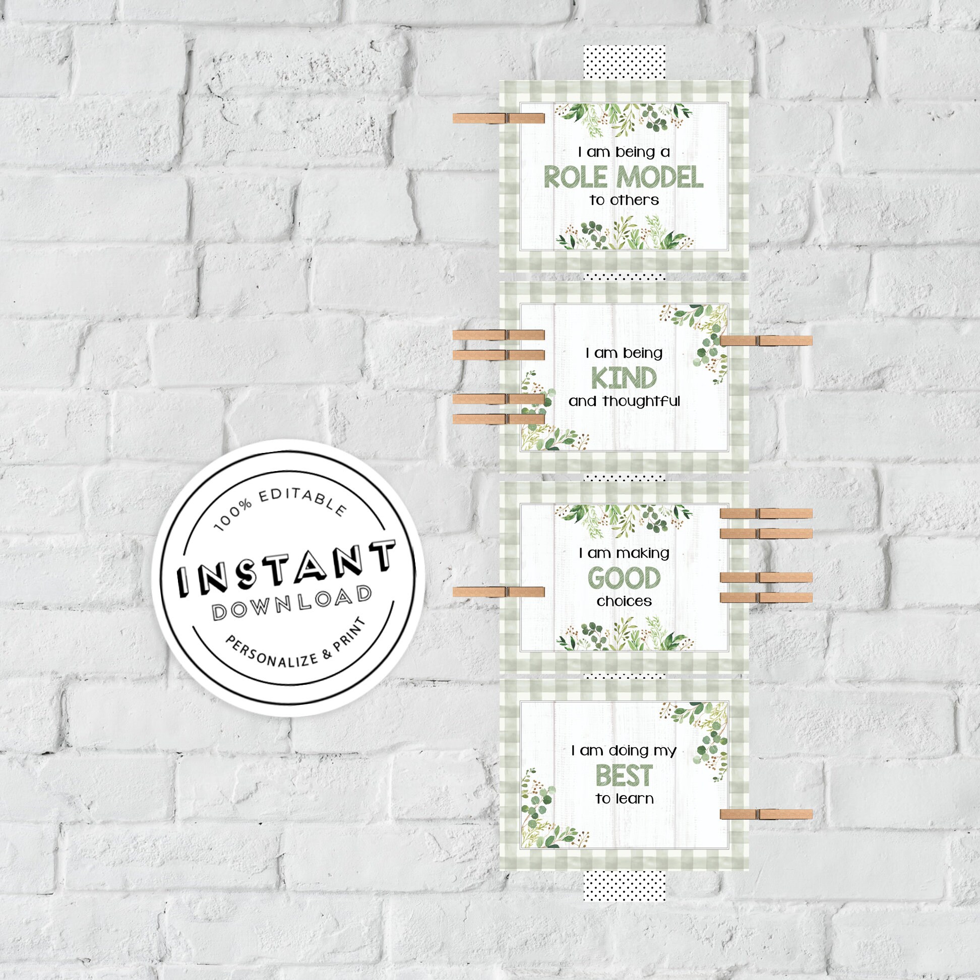 Farmhouse Behavior Clip Chart for Classroom or Home Behavior - Etsy