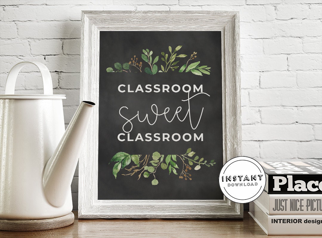 Classroom Sweet Classroom Farmhouse Teacher Poster | Classroom Wall Art ...