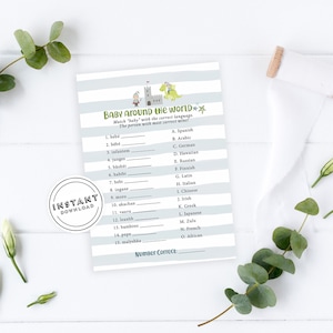 Dragon Baby Shower Baby Around the World Game | Print at Home Baby ...