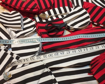 Aus Schnitte für Handwerker machen kleine Gegenstände, Puppen Kleidung, Scrunchies, Masken etc - großes Bündel - Streifen - gute Qualität Jersey stricken (Ref 34)