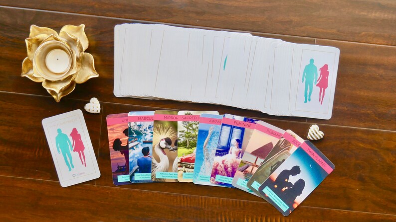 Twin Flame Oracle Deck Love Oracle Cards Tarot Cards 77 Etsy