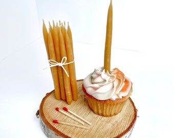 Velas de cumpleaños de cera de abejas (juego de 12)