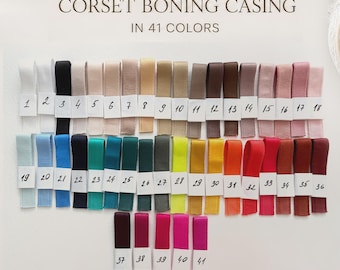 10mm Corset Boning Casing in 41 Colors