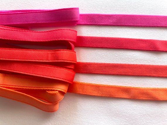 Shades of Red Bra Underwire Channeling | 10mm Wide 3/8 inch | Bone Casing Per Yard for Lingerie Making and Sewing Supplies