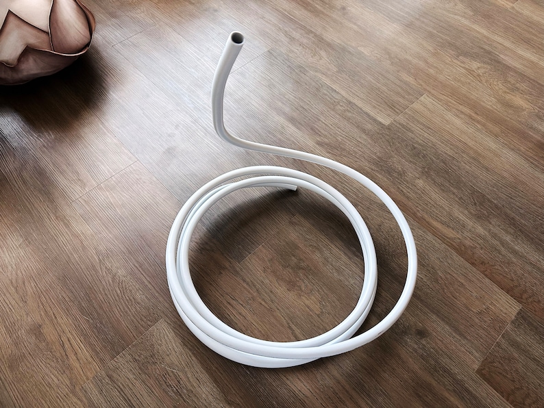 Choose your length flexible pipe for flowers, front view