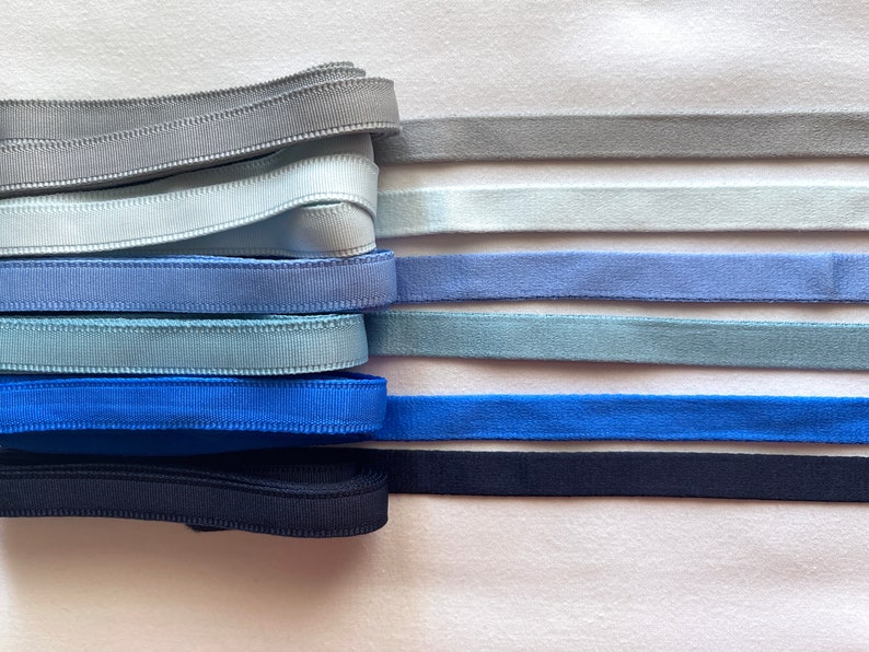 Corset supplies: blue shades bone casing for structure and support