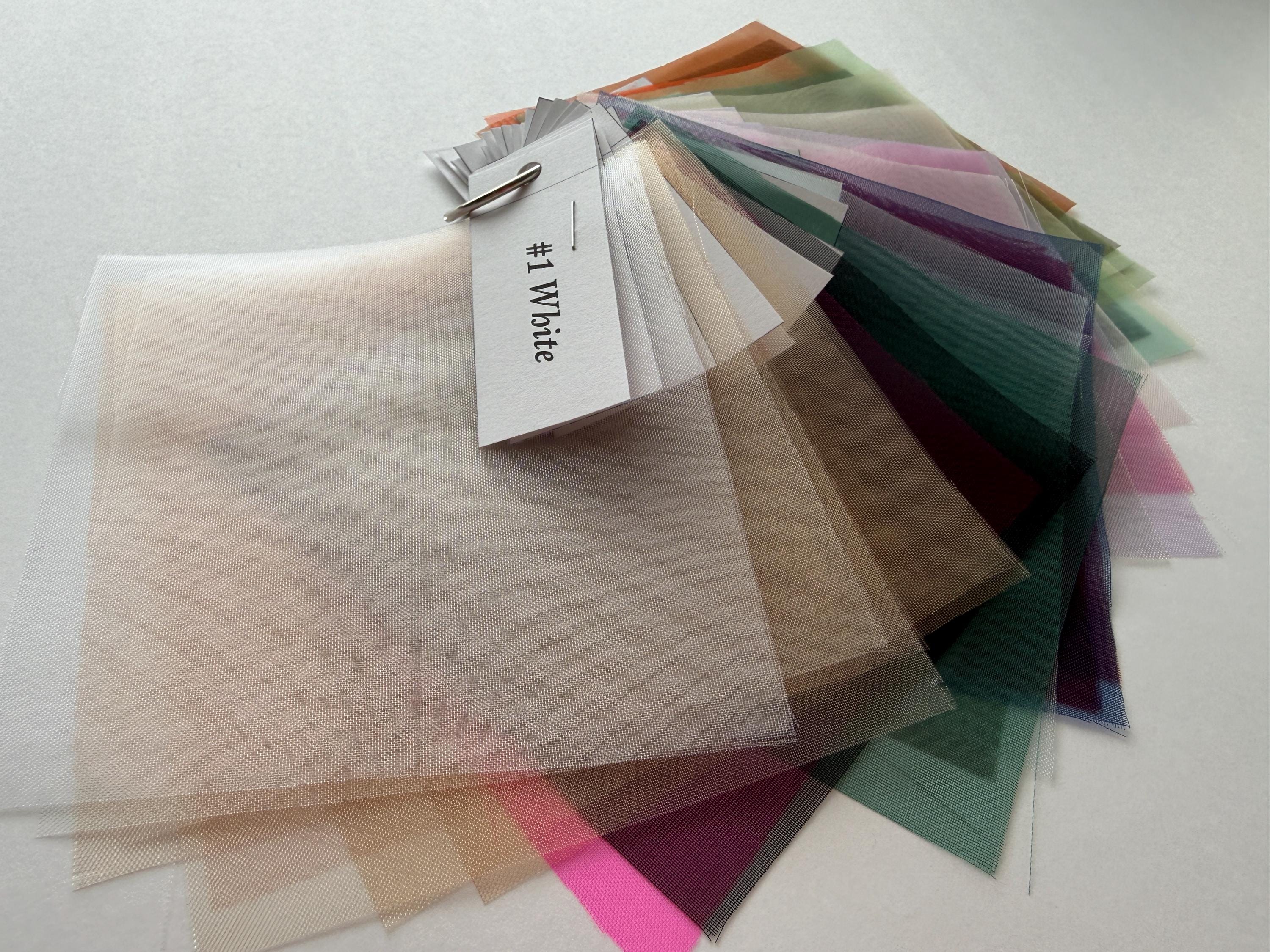 Mesh Samples Set 30 Color Swatches Corset Mesh Sample Pack | Power Mesh Fabric Samples ...