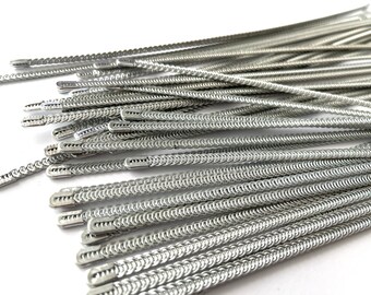 PATIKIL 50 Punte Per Stecche A Spirale 8mm In Acciaio Zincato – Coperture Per Corsetti E Abiti Da Sposa, Tono Argento, Antiruggine