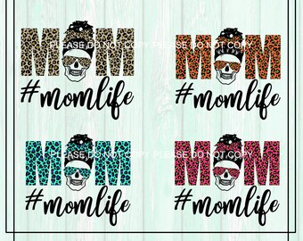 Mom Life Skull leopard print SVG, skull #Mom life, Mom print files, #momlife svg skull design, skull print files, #momlife, #Mom Life, SVG