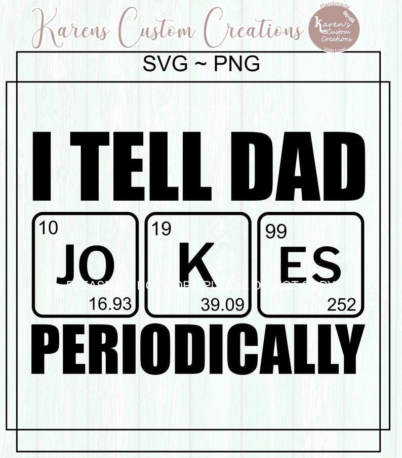Download I tell Dad Jokes periodically SvG Dad jokes Fathers day cut | Etsy
