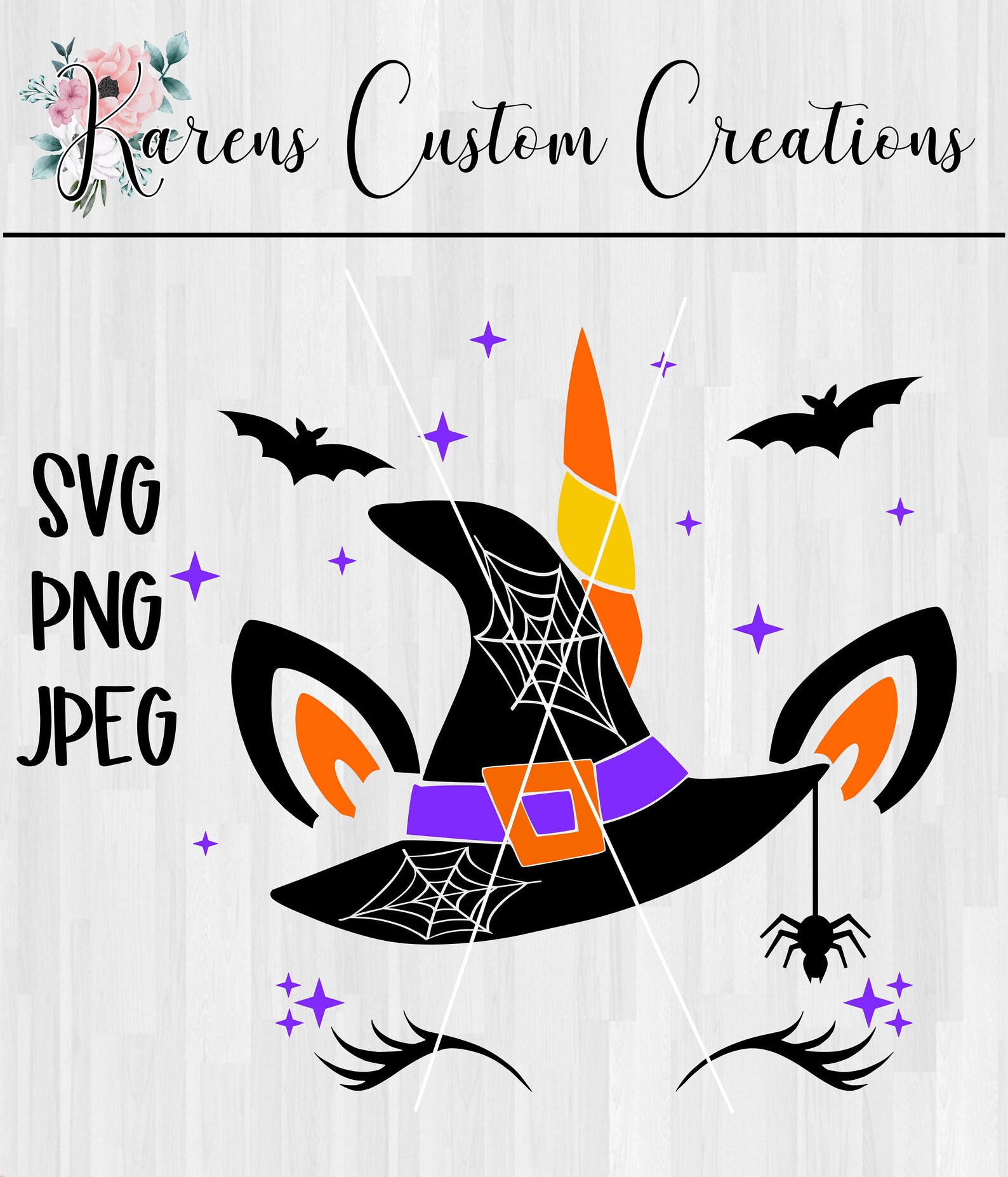 Unicorn Witch SVG Halloween Unicorn Svg Witch Unicorn Face Etsy