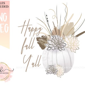 Citrouille d'inspiration bohème Happy Fall Y'all, dessins d'Halloween, clipart citrouille, citrouille bohème png, belles citrouilles png, conceptions de chemise, Jpeg