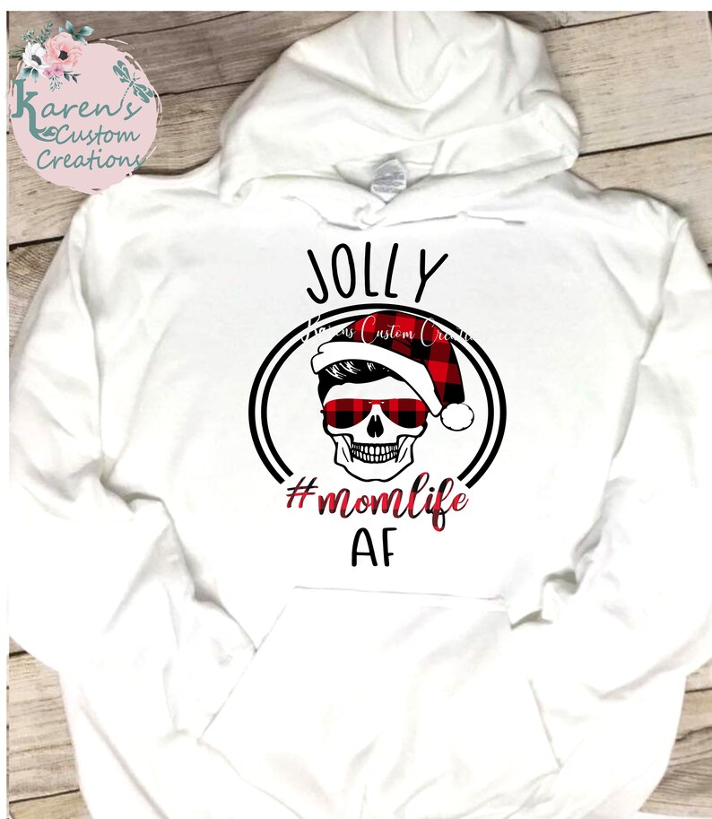 Download Jolly AF SVG Christmas skull png momlife skull svg | Etsy