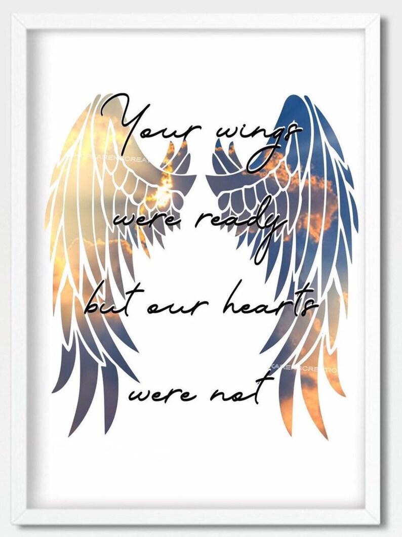 Download Free Angel Wings Svg Your Wings Were Ready But Our Hearts Etsy SVG Cut Files