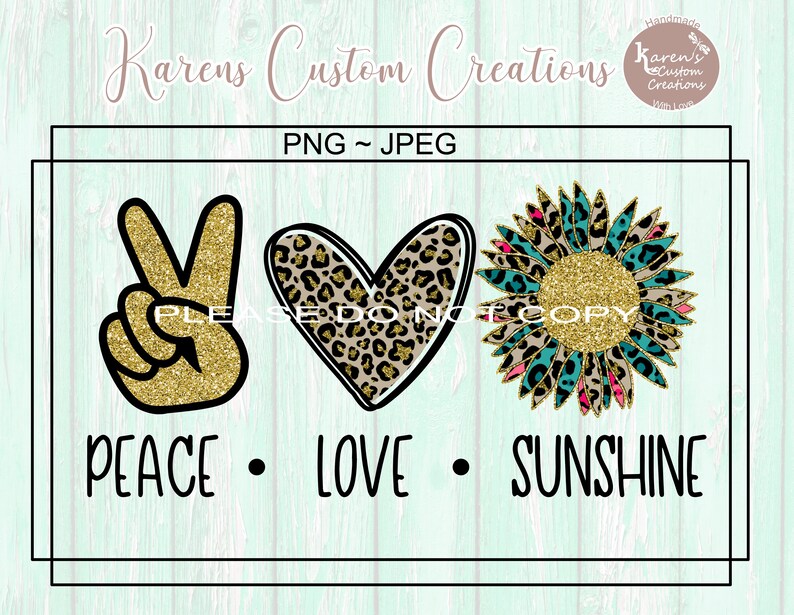 Download Peace love sunshine Sunflower designs leopard print | Etsy