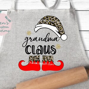 Grandma Claus PNG, Santa Claus, Nana Claus, Christmas, Leopard print Christmas, Santa hat, Leopard print Santa,