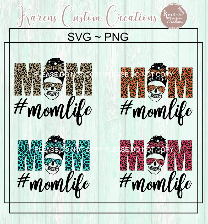 Download Mom Life Skull leopard print SVG skull Mom life Mom print ...