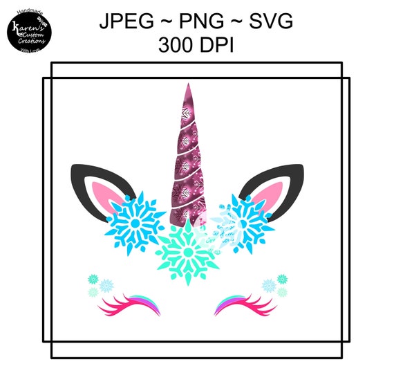 Download Unicorn Face Svg Magical Christmas Unicorn Face Svg Etsy PSD Mockup Templates