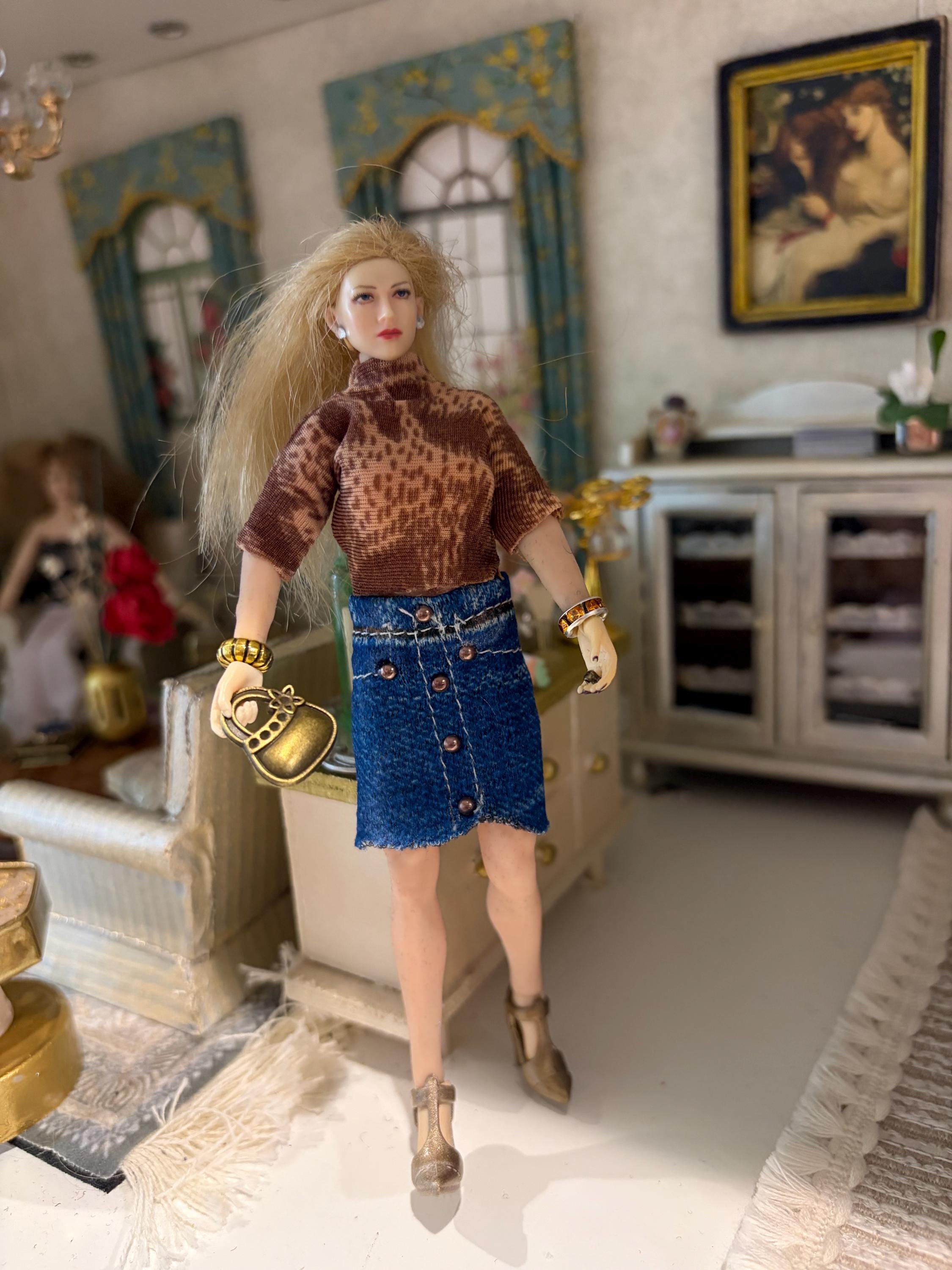 HiPlay Testa Scolpita Per Action Figure 1/6, Barbara Femminile Per Bambole 12 Pollici GC009C - 2
