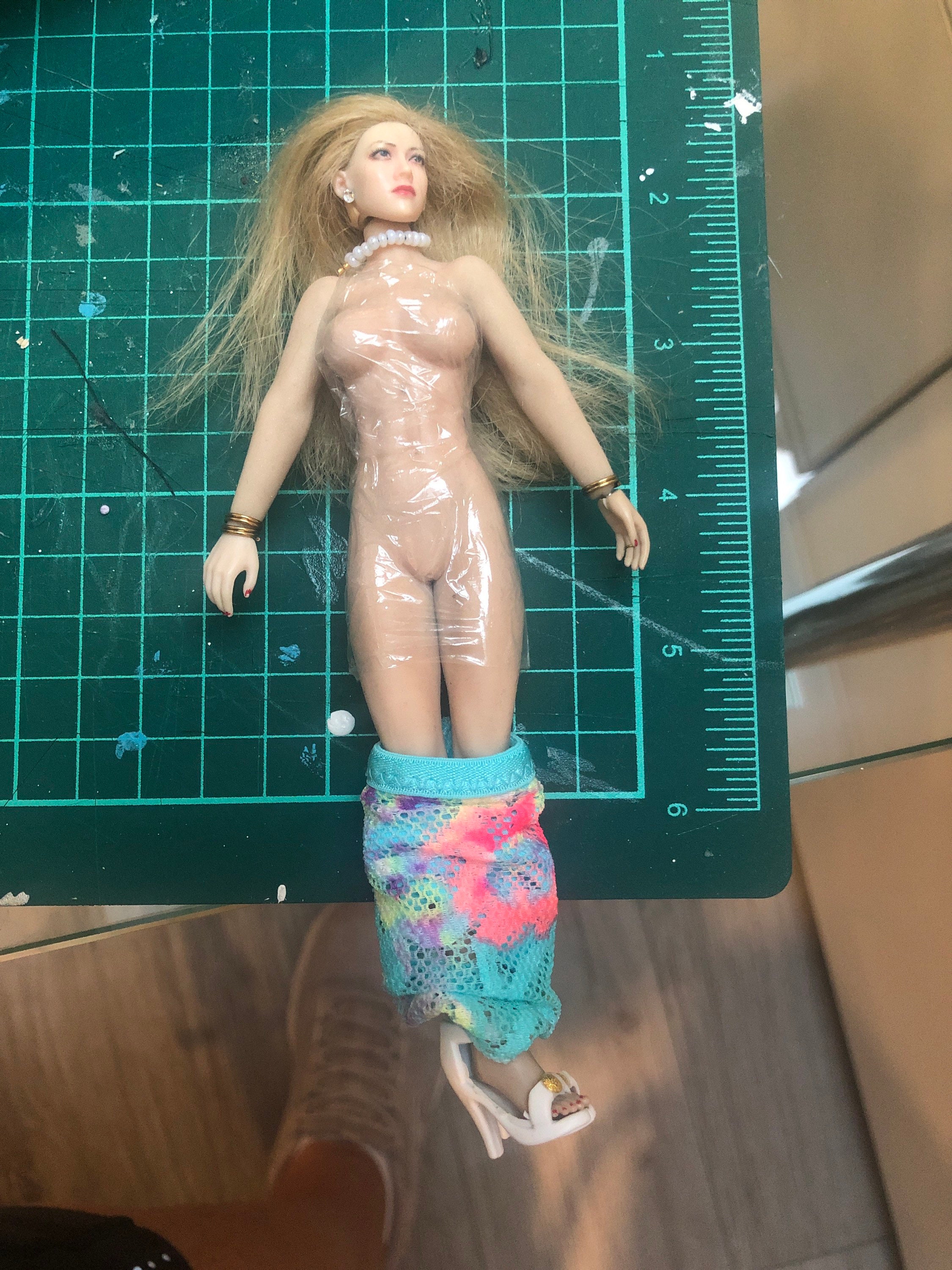 1:12 scale doll outfit, miniature top and skirt for Phicen TB