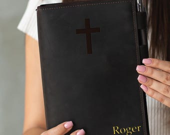 Personalized prayer journal, Christian gifts for women, Prayer journal for women, Leather prayer journal, Leather journal cover